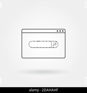 browser icon single isolated with modern line or outline style Stock Vector