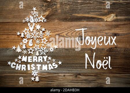 Christmas Tree, White Decoration, Joyeux Noel Means Merry Christmas ...