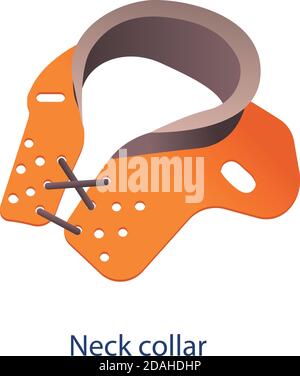 Neck collar icon. Isometric of neck collar vector icon for web design isolated on white background Stock Vector
