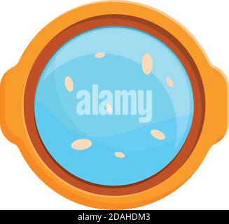 Top view foot bath basin icon. Cartoon of top view foot bath basin vector icon for web design isolated on white background Stock Vector
