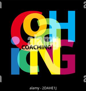 Vector coaching. Broken text Stock Vector