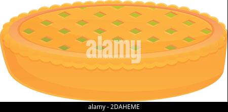 Vegan apple pie icon. Cartoon of vegan apple pie vector icon for web design isolated on white background Stock Vector