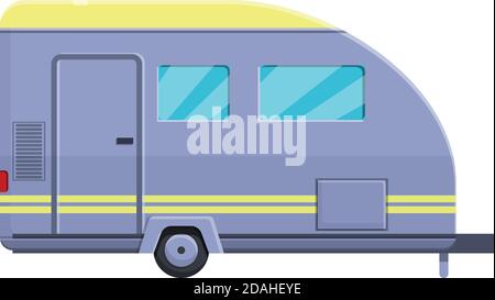 Vacation camp trailer icon. Cartoon of vacation camp trailer vector icon for web design isolated on white background Stock Vector