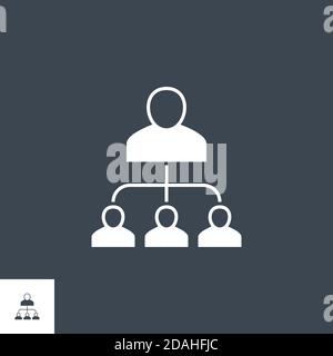 Organization Flat related vector glyph icon. Stock Vector