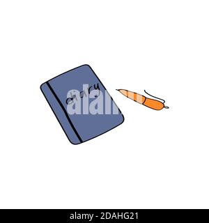 Personal diary. Personal notebook. Cute doodle vector illustration Stock Vector