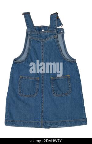 Closeup of cute sleeveless blue denim 