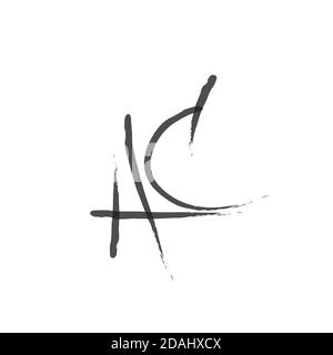A,C letters vector logo. AC letters emblem Stock Vector