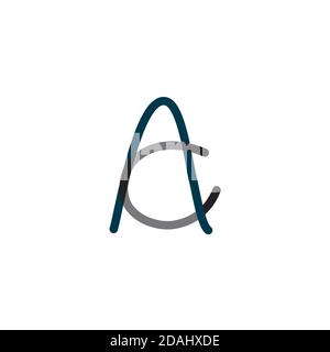 A,C letters vector logo. AC letters emblem Stock Vector