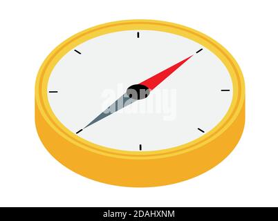 Compass direction icon for web design isolated on white background. Vector Illustration Stock Vector