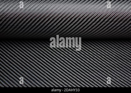 Twill weave carbon fiber roll Stock Photo