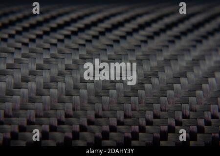 Twill weave carbon fiber texture close-up Stock Photo