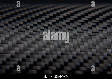 Twill weave carbon fiber texture close-up Stock Photo