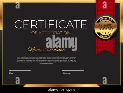 Certificate template Background. Award diploma design blank. Vector Illustration Stock Vector