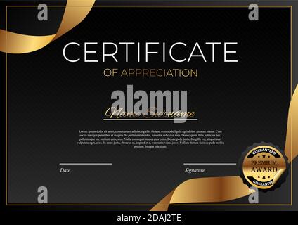 Certificate template Background. Award diploma design blank. Vector Illustration Stock Vector