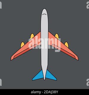 Airplane Transport Icon isolated on background. Vector Illustration Stock Vector