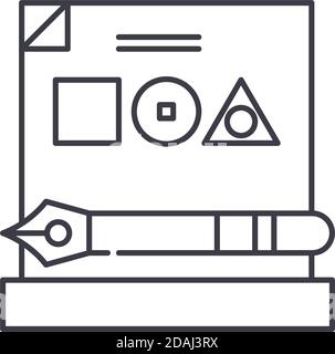 Business intelligence icon, linear isolated illustration, thin line vector, web design sign, outline concept symbol with editable stroke on white Stock Vector