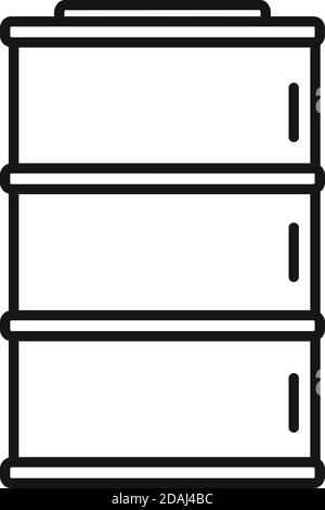 Storage oil barrel icon, outline style Stock Vector