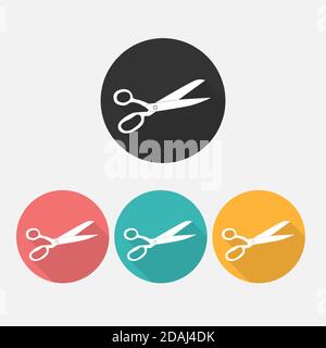 Scissors silhouette Icon Isotared on White Background. Vector Illustration Stock Vector