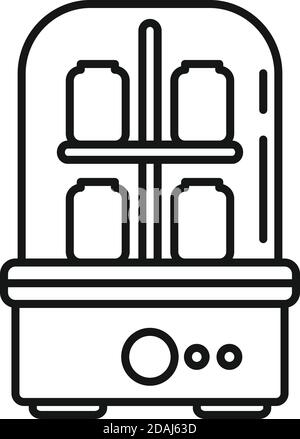 Bottle sterilizer icon, outline style Stock Vector