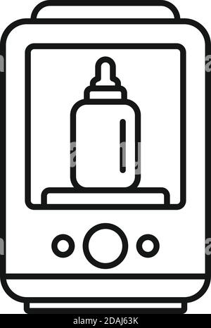 One bottle sterilizer icon, outline style Stock Vector