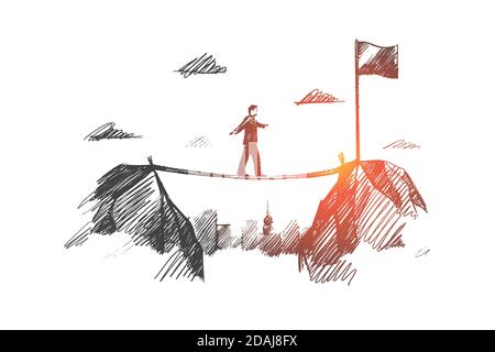 Business concept. Hand drawn isolated vector Stock Vector