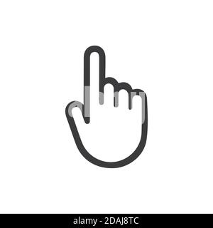 Hand press icon, vector illustration isolated on white background Stock Vector