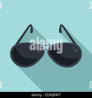 Hunter sunglasses icon, flat style Stock Vector