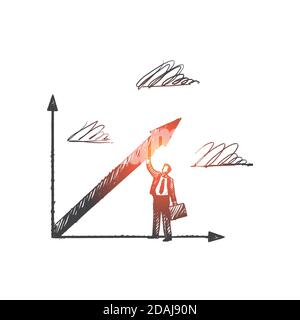 Business concept. Hand drawn isolated vector Stock Vector