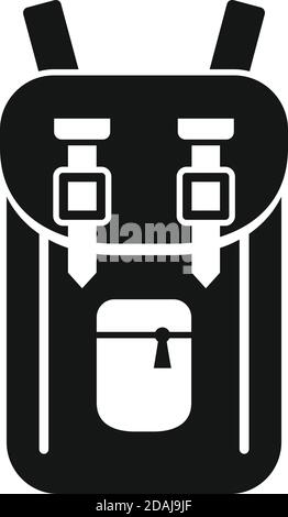 Safari hunting backpack icon, simple style Stock Vector