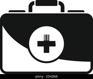 Safari hunting first aid kit icon, simple style Stock Vector