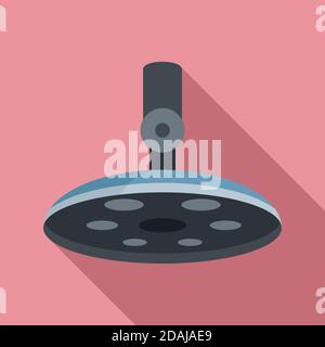 Lamp surgical light icon, flat style Stock Vector