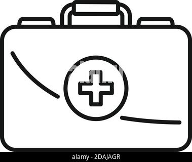 Safari hunting first aid kit icon, outline style Stock Vector