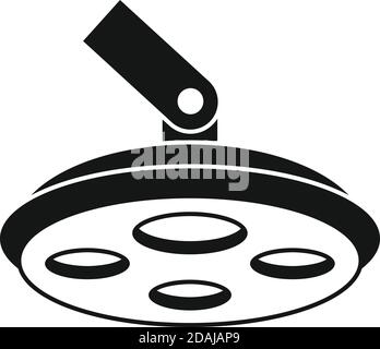 Patient surgical light icon, simple style Stock Vector
