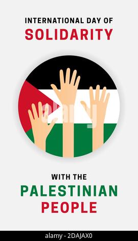 International Day of Solidarity with the Palestinian People. vector design template. Stock Vector