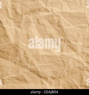 Brown wrinkle recycle paper background Stock Photo