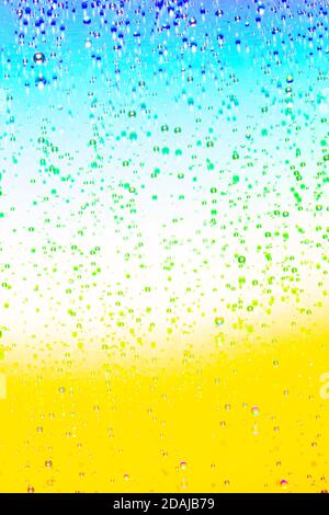 Colorful Gradient abstract background with water droplets. Macro photography Stock Photo