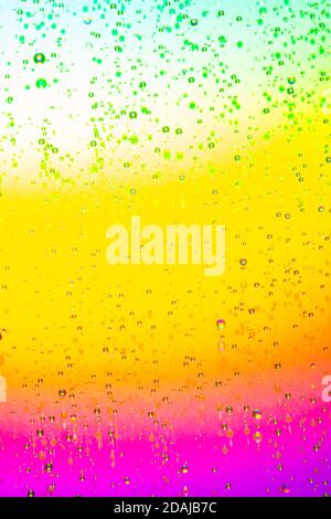 Colorful Gradient abstract background with water droplets. Macro photography Stock Photo