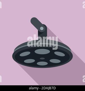 Emergency surgical light icon, flat style Stock Vector