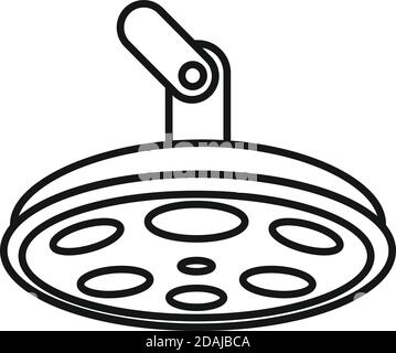 Emergency surgical light icon, outline style Stock Vector