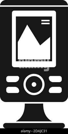 Fishfinder echo sounder icon, simple style Stock Vector