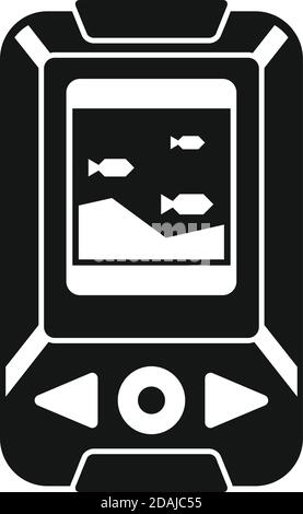 Echo sounder boat icon, simple style Stock Vector