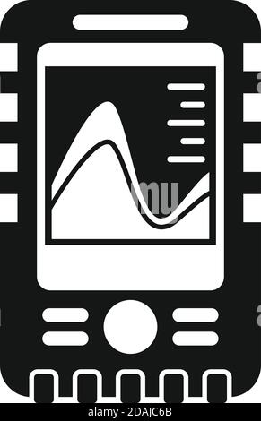 Echo sounder icon, simple style Stock Vector