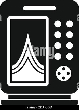 Instrument echo sounder icon, simple style Stock Vector