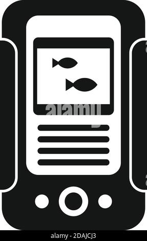 Water echo sounder icon, simple style Stock Vector