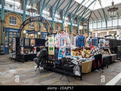 Apple Market in Covent Garden. London. Stock Photo