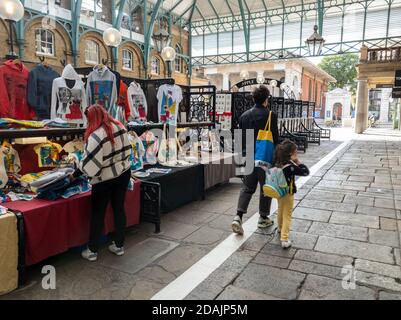 Apple Market in Covent Garden. London. Stock Photo