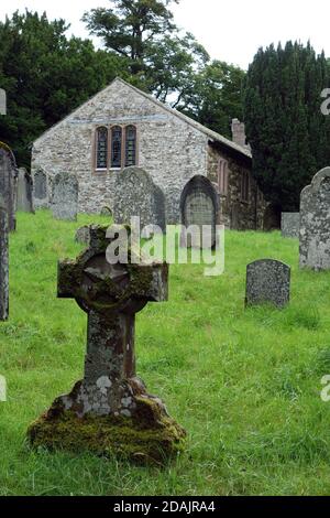 The Small Old Anglican Parish Church of St John's is in the valley of St John's in the Vale, Lake District National Park, Cumbria, England, UK. Stock Photo