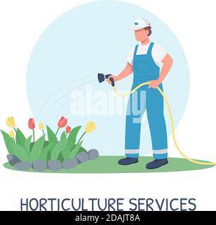 Gardening social media post mockup Stock Vector