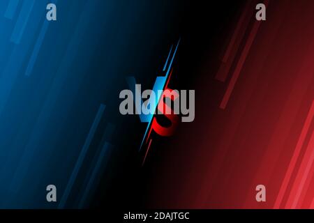 Versus VS letters fight Vector illustration on backgrounds in flat style design with halftone Stock Vector