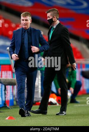 WEMBLEY, United Kingdom, NOVEMBER 12: Republic of Ireland manager Stephen Kenny during International Friendly between England and Republic of  Ireland Stock Photo